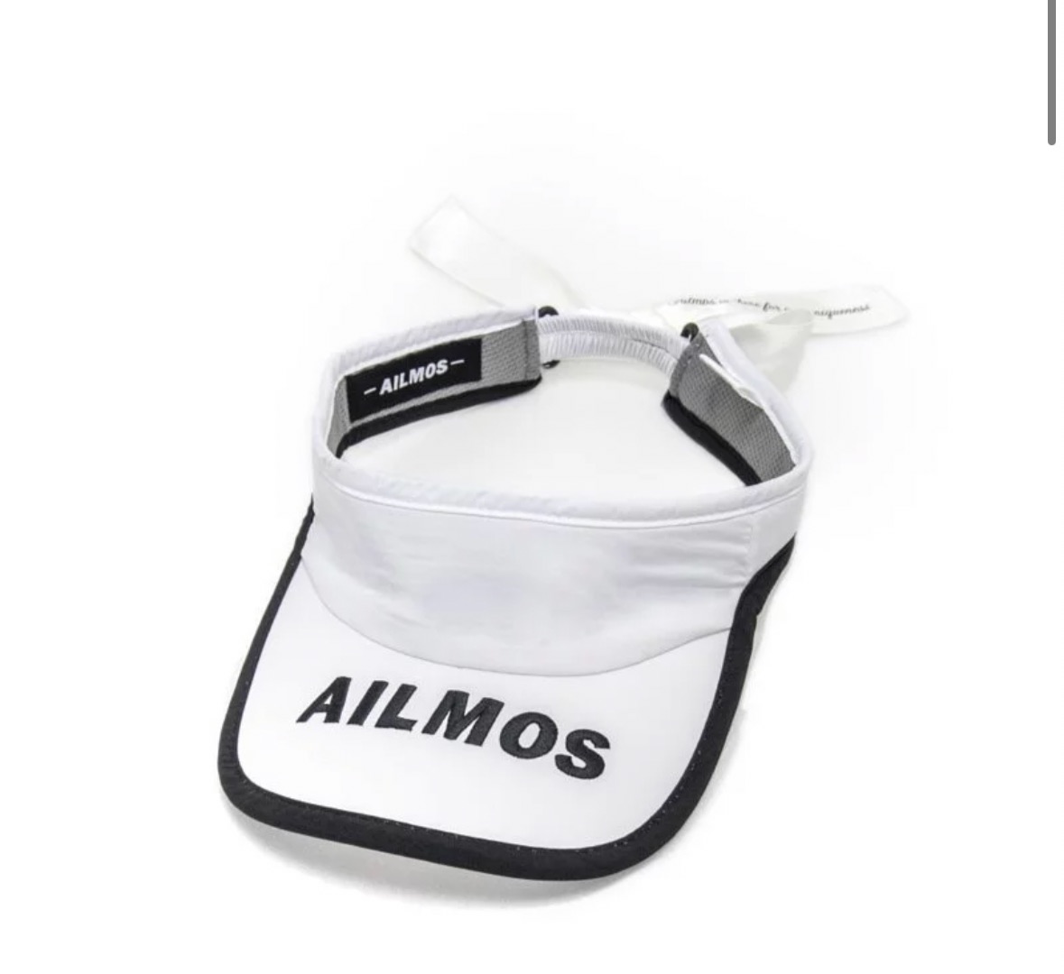 AILMOS GOLF AILMOS 緞帶綁帶帽（白）