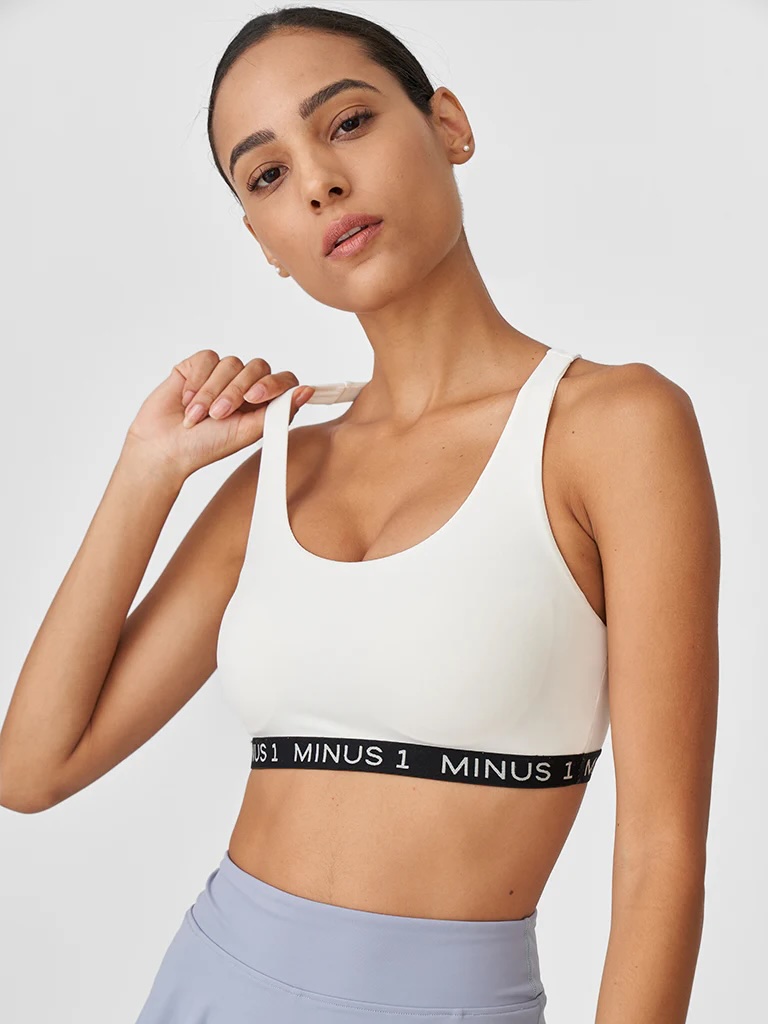 MINUS1 GOLF BRA TOP LOGO（白）