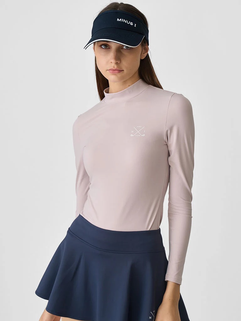 MINUS1 GOLF 長袖上衣（灰粉）