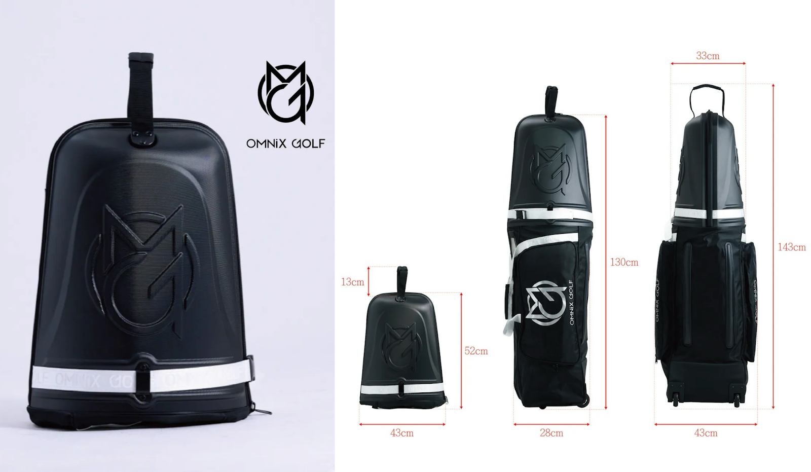 OMNiX GOLF 硬殼旅行外袋 白